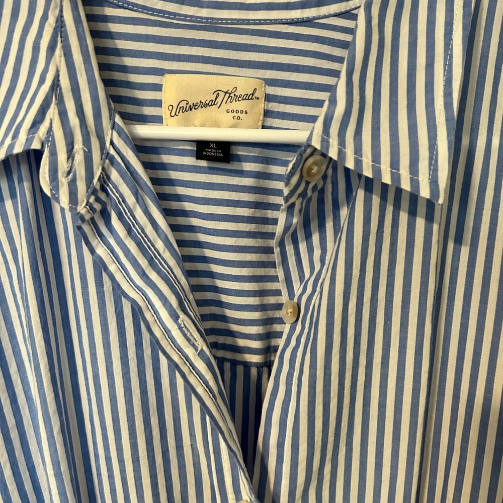 Universal Thread Light Blue Striped Long Sleeve D… - image 5